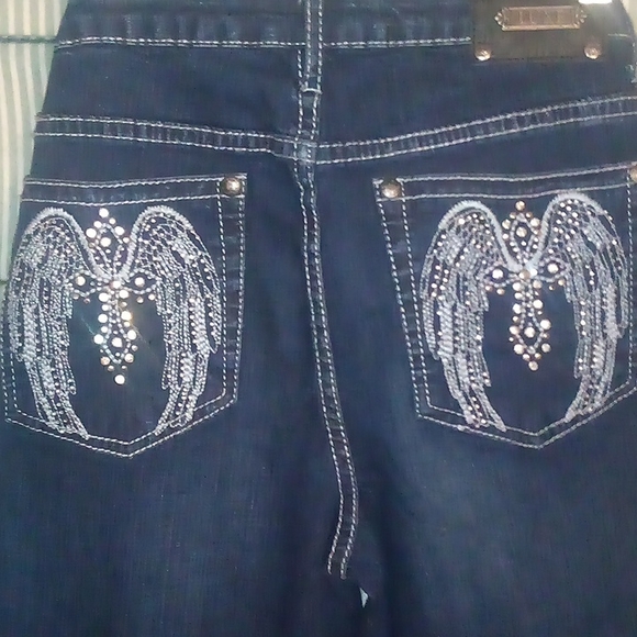 Luxe Verona Boot Cut Jeans Indigo Wash - Picture 3 of 4